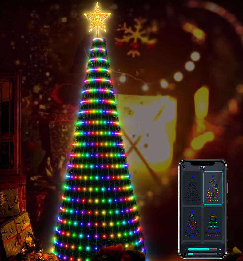 Bluetooth Color Changing LED Christmas Tree Lights With Remote